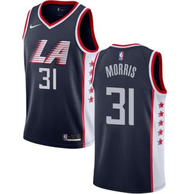 Nike Los Angeles Clippers #31 Marcus Morris Navy Youth NBA Swingman City Edition 201819 Jersey
